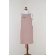 Фартук мастера и парикмахера джинс на люверсах - пудровый
