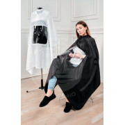 Пеньюар Оксфорд черный с окошком для смартфона