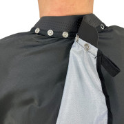 Пеньюар парикмахерский DiBiDi WM1045 с силиконовым воротником, черный