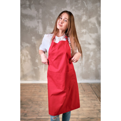 Фартук мастера и парикмахера Медея красный Фартук мастера и парикмахера Медея красный