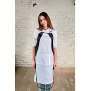 Фартук мастера и парикмахера Медея с защитной накидкой белый