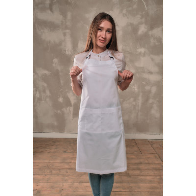 Фартук мастера и парикмахера габардин белый Фартук мастера и парикмахера габардин белый