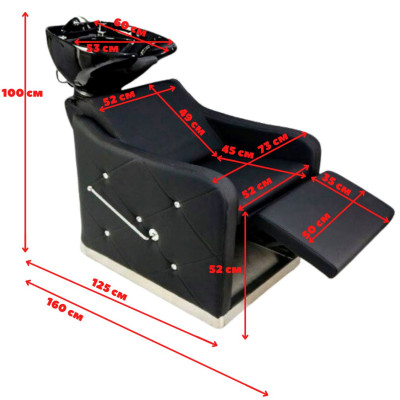 Парикмахерская мойка с подножкой H-010 Парикмахерская мойка с подножкой H-010