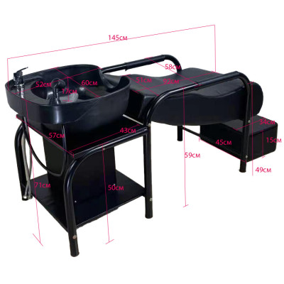 Парикмахерская мойка с креслом 9628 с керамической раковиной Парикмахерская мойка с креслом 9628 с керамической раковиной