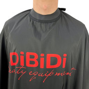 Пеньюар парикмахерский DiBiDi WM1045 с силиконовым воротником, черный