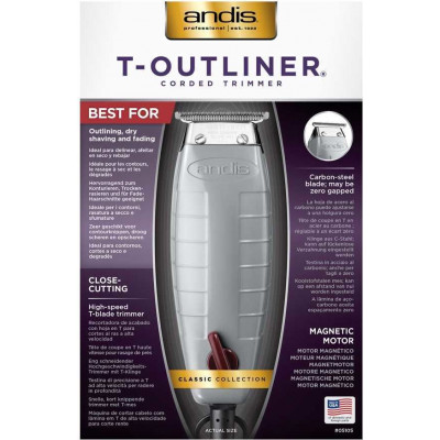 Триммер для стрижки волос Andis T-Outliner, 0,1 мм, сетевой, магнит, 12 Вт G-I 05105 Триммер для стрижки волос Andis T-Outliner, 0,1 мм, сетевой, магнит, 12 Вт G-I 05105