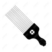 Расческа афропик с металлическими зубцами 2970