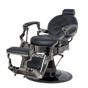 Мужское кресло барбер МД-9118, каркас тонированный хром