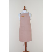 Фартук мастера и парикмахера джинс на люверсах - пудровый