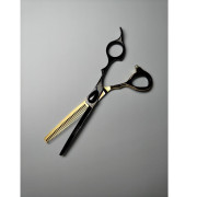 Ножницы филировочные PROFYLAB (Profy-L) Gold Body/Black 6.0" 2402RT-6.0