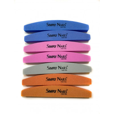 Пилка для ногтей 100/100 Simply Nails синяя Пилка для ногтей 100/100 Simply Nails синяя