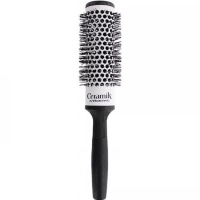 Щетка для волос Tek с серой щетиной Ceramik Antibacteric, круглая Щетка для волос Tek с серой щетиной Ceramik Antibacteric, круглая