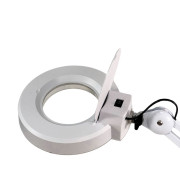 Лампа с увеличительным стеклом светодиодная на штативе напольная на колесиках