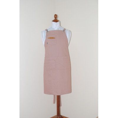 Фартук мастера и парикмахера джинс на люверсах - пудровый Фартук мастера и парикмахера джинс на люверсах - пудровый