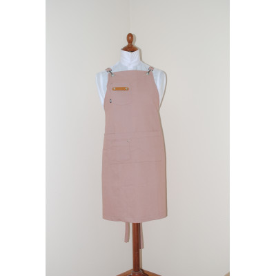 Фартук мастера и парикмахера джинс на люверсах - пудровый Фартук мастера и парикмахера джинс на люверсах - пудровый