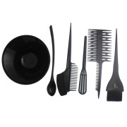 Набор для окрашивания волос (щетка, расчески, миска, палочка для смешивания краски)