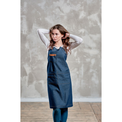 Фартук джинс на люверсах - синий Фартук джинс на люверсах - синий