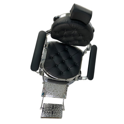 Парикмахерское барбер кресло А-005S для барбершопа серебристый корпус Парикмахерское барбер кресло А-005S для барбершопа серебристый корпус