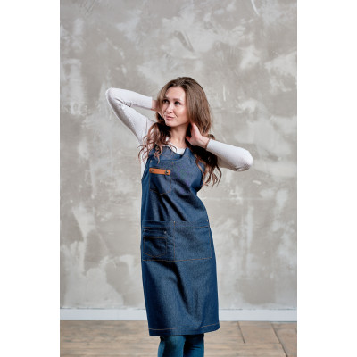 Фартук джинс на люверсах - синий Фартук джинс на люверсах - синий