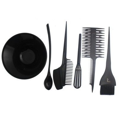 Набор для окрашивания волос (щетка, расчески, миска, палочка для смешивания краски) Набор для окрашивания волос (щетка, расчески, миска, палочка для смешивания краски)