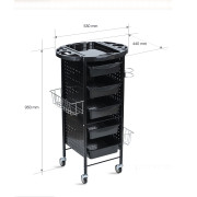 Парикмахерская тележка с двумя боковыми корзинами B6