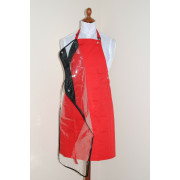 Фартук мастера и парикмахера Медея с защитной накидкой красный