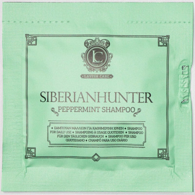 Шампунь для волос Lavish Care Siberian Hunter Peppermint Shampoo, для ежедневного использования Шампунь для волос Lavish Care Siberian Hunter Peppermint Shampoo, для ежедневного использования